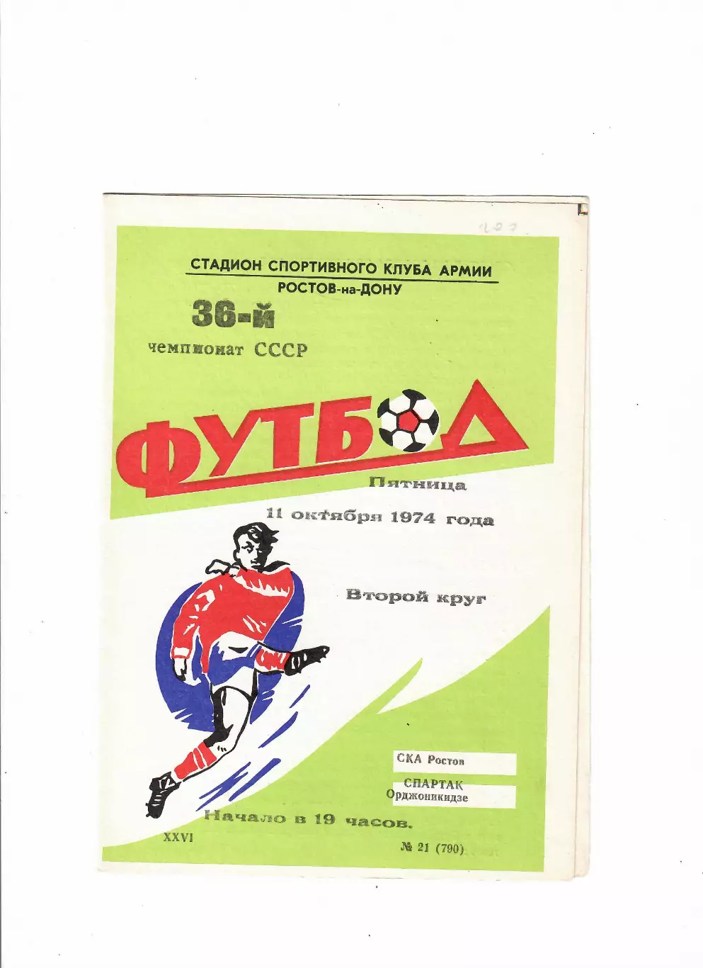СКА Ростов-Спартак Орджоникидзе 1974