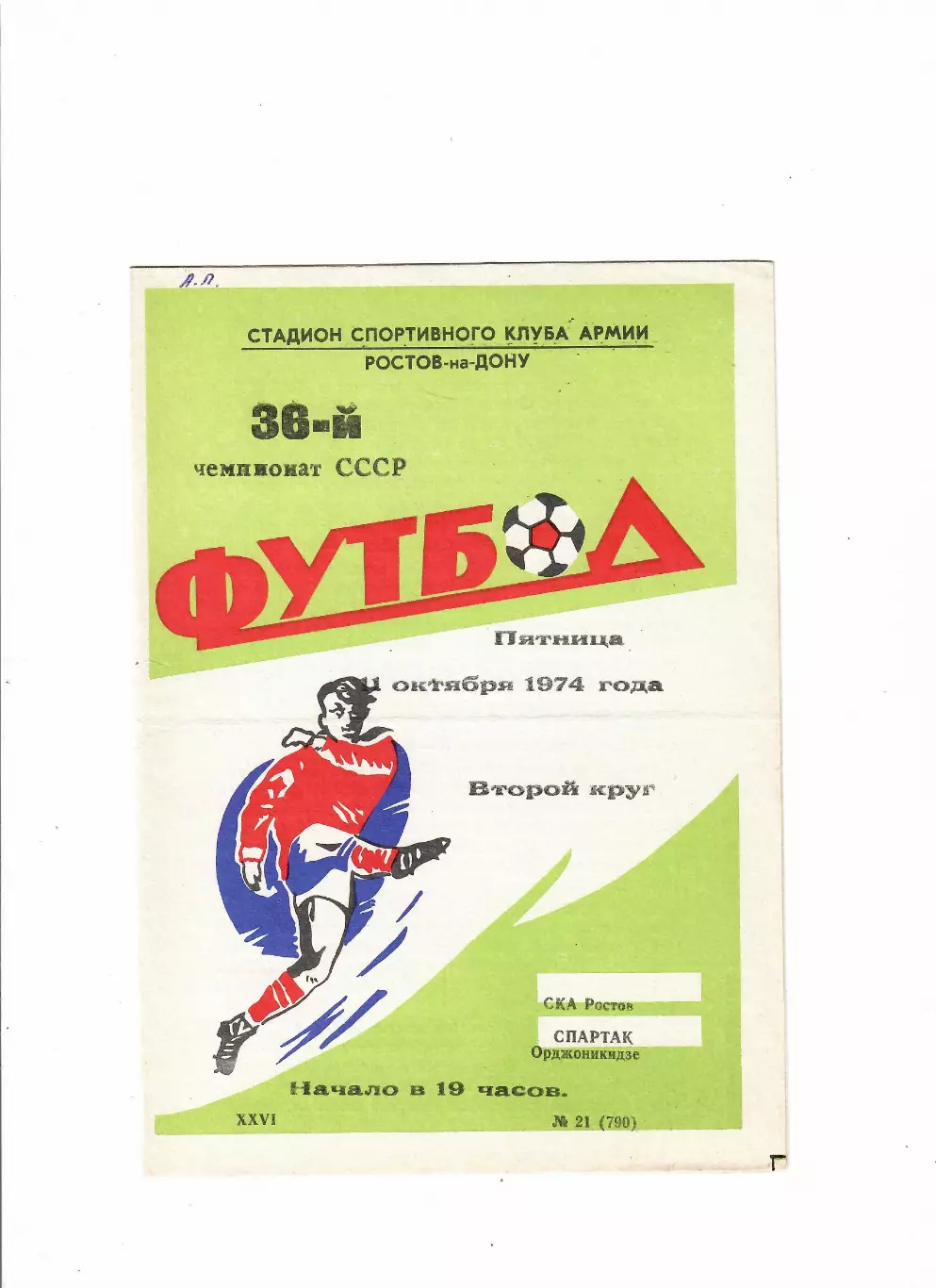 СКА Ростов-Спартак Орджоникидзе 1974