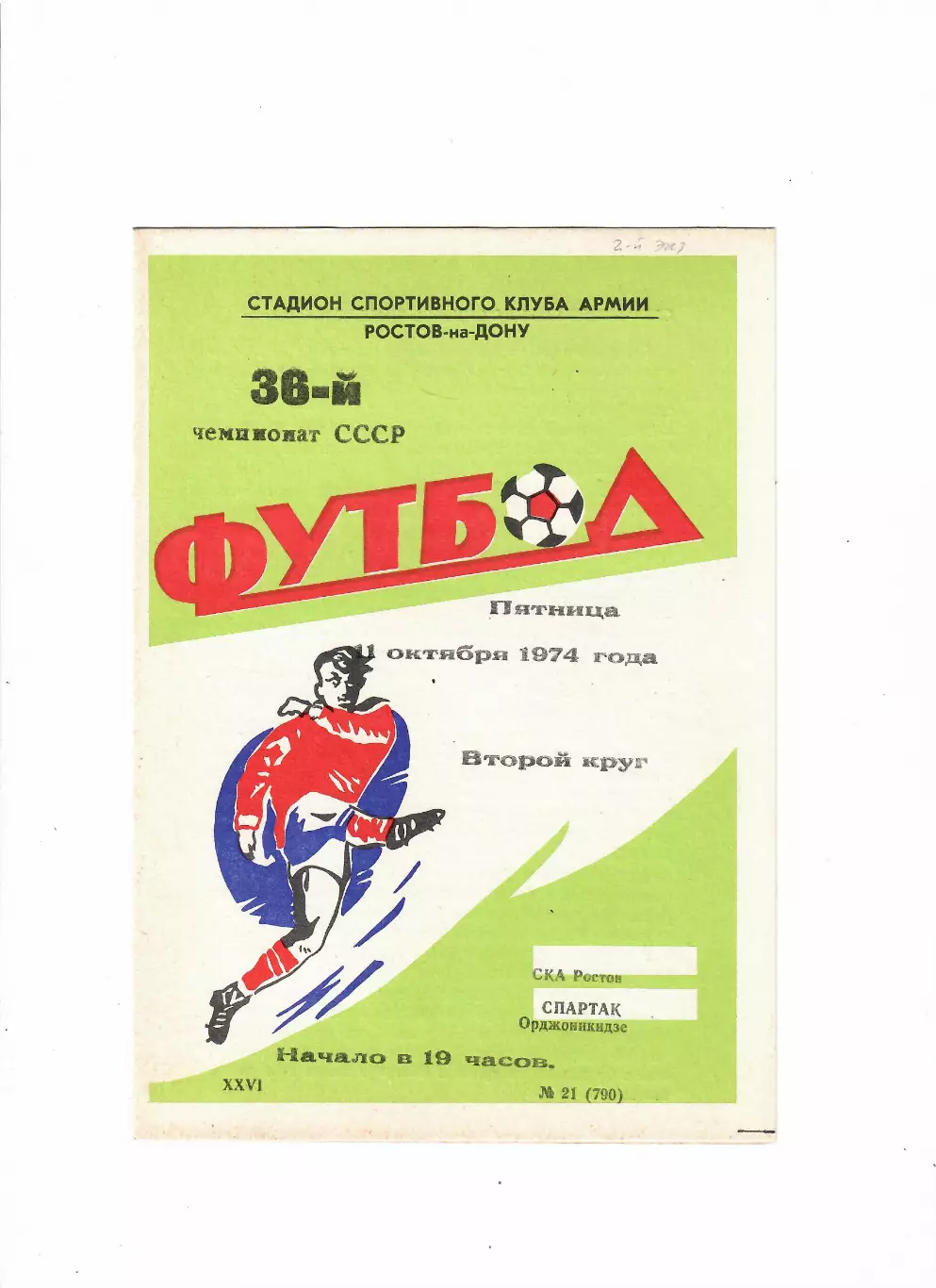 СКА Ростов-Спартак Орджоникидзе 1974