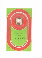 Кубань Краснодар 1982 1 круг