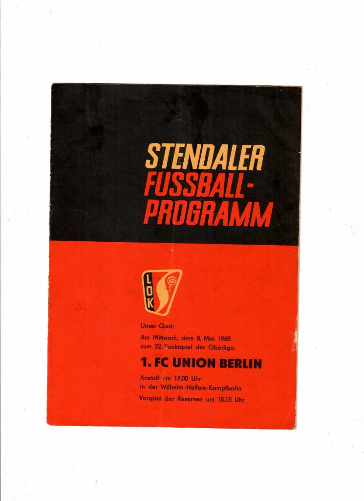 Унион Берлин-Локомотив Лейпциг 1968