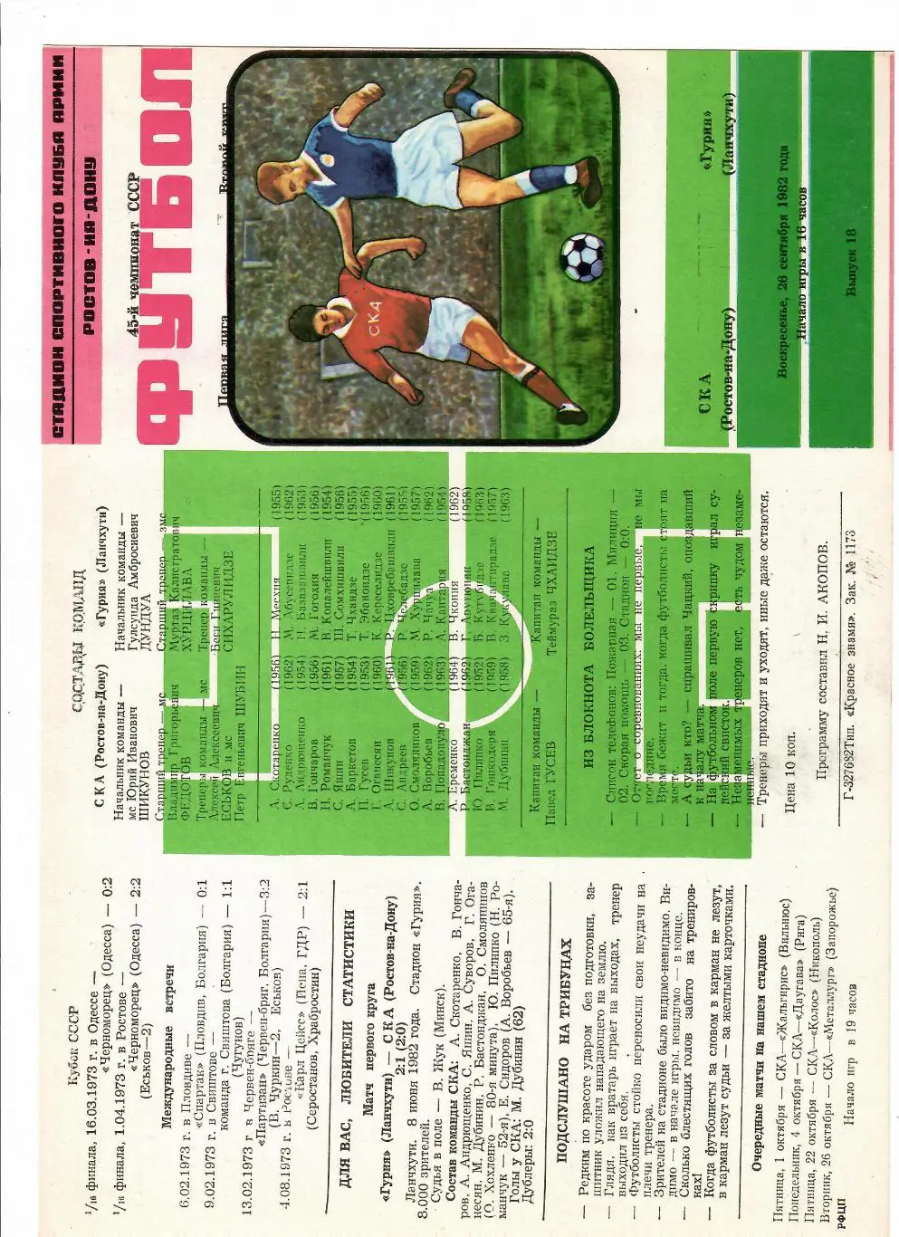 СКА Ростов-Гурия 1982