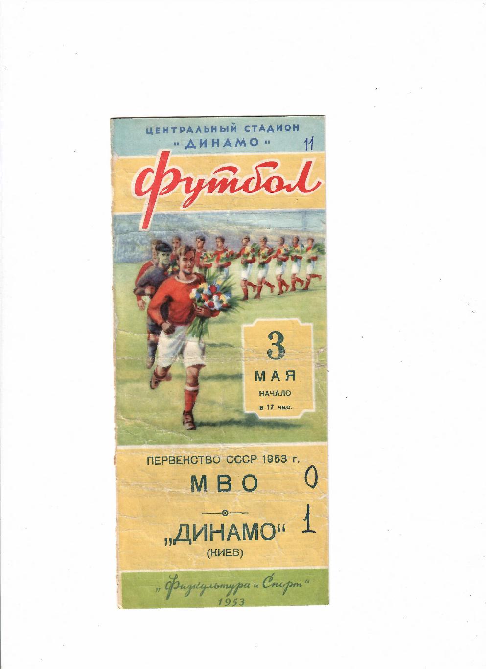 МВО Москва-Динамо Киев 1953