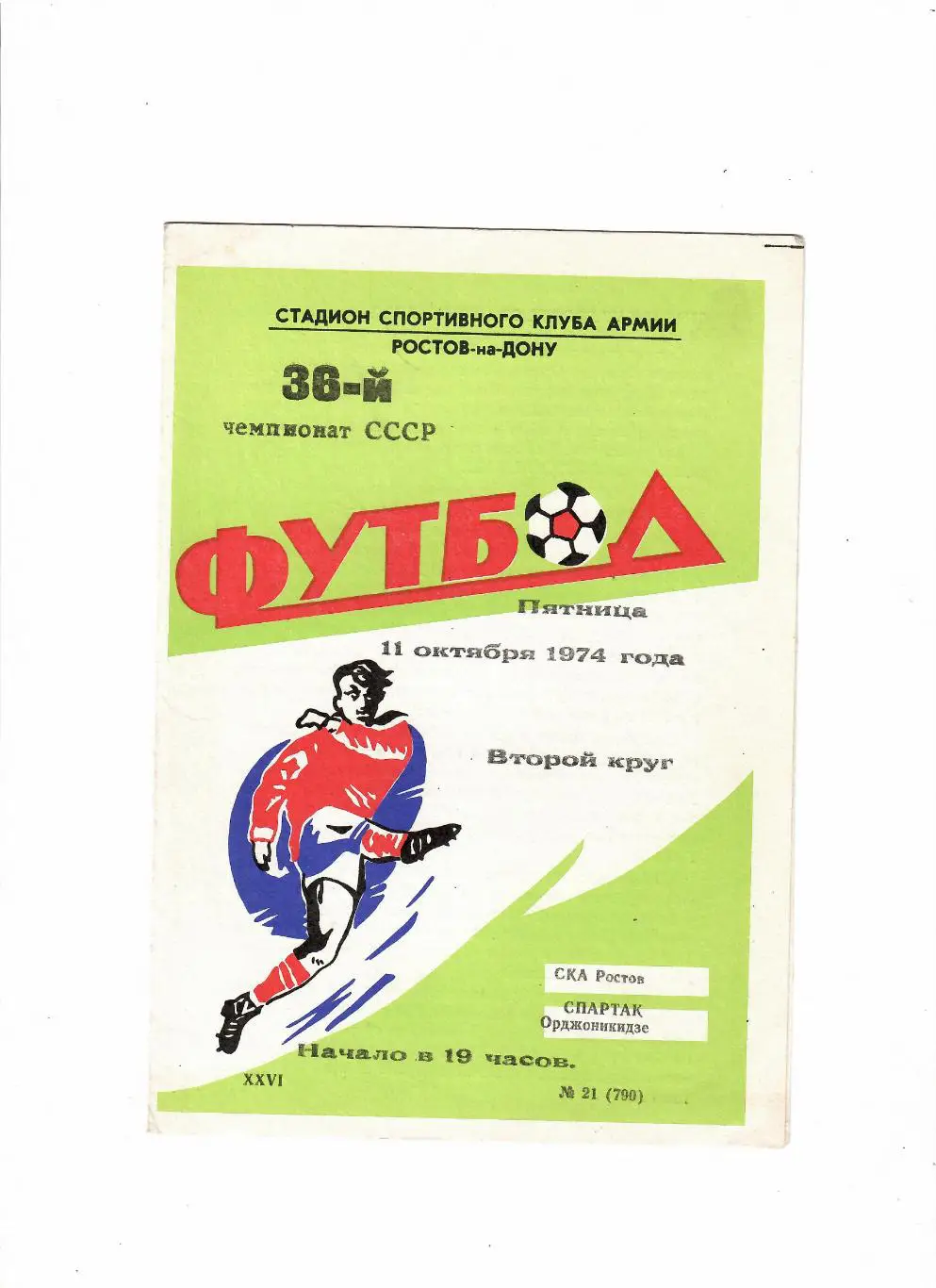 СКА Ростов-Спартак Орджоникидзе 1974