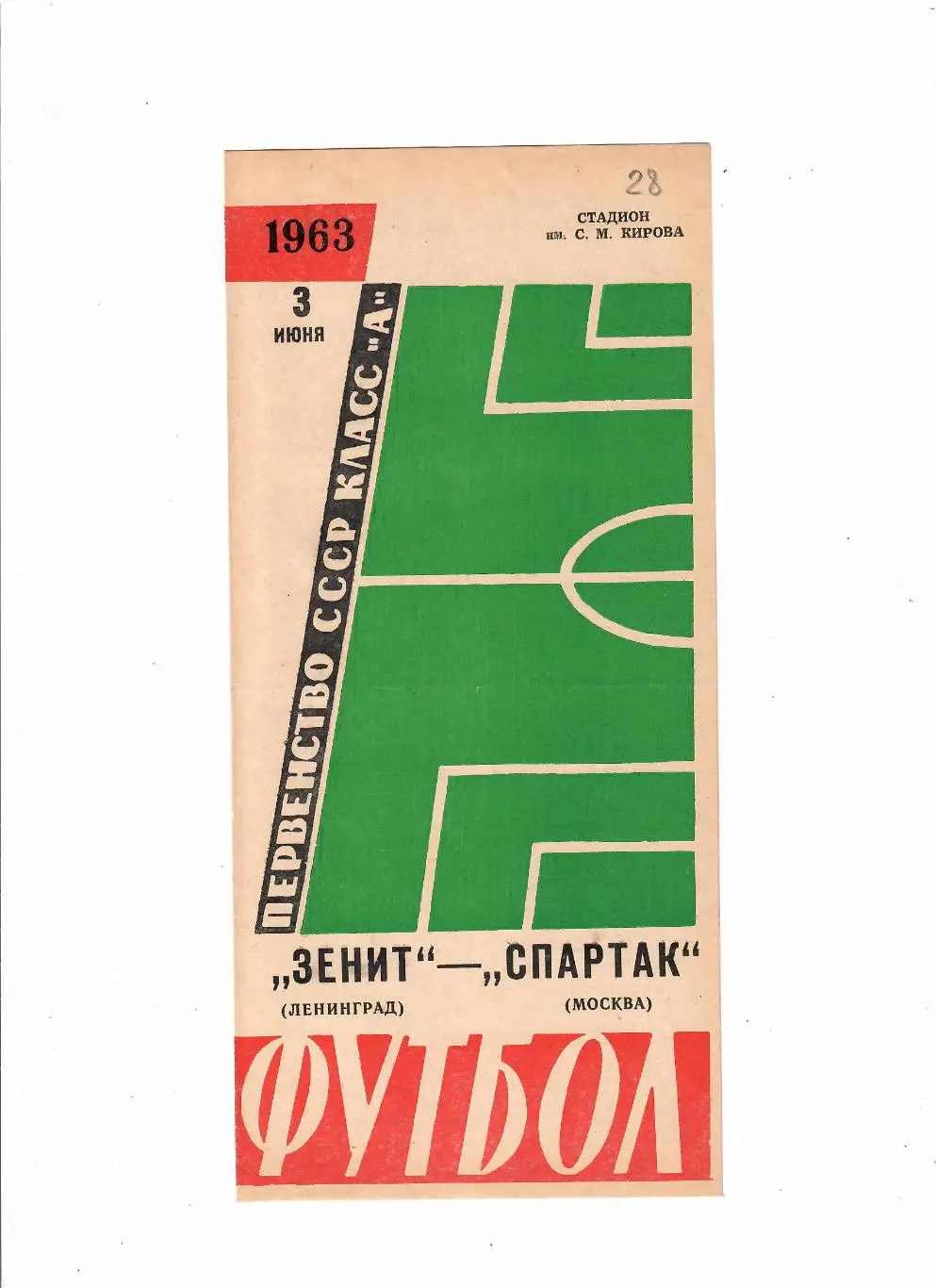 Зенит Ленинград -Спартак Москва 1963