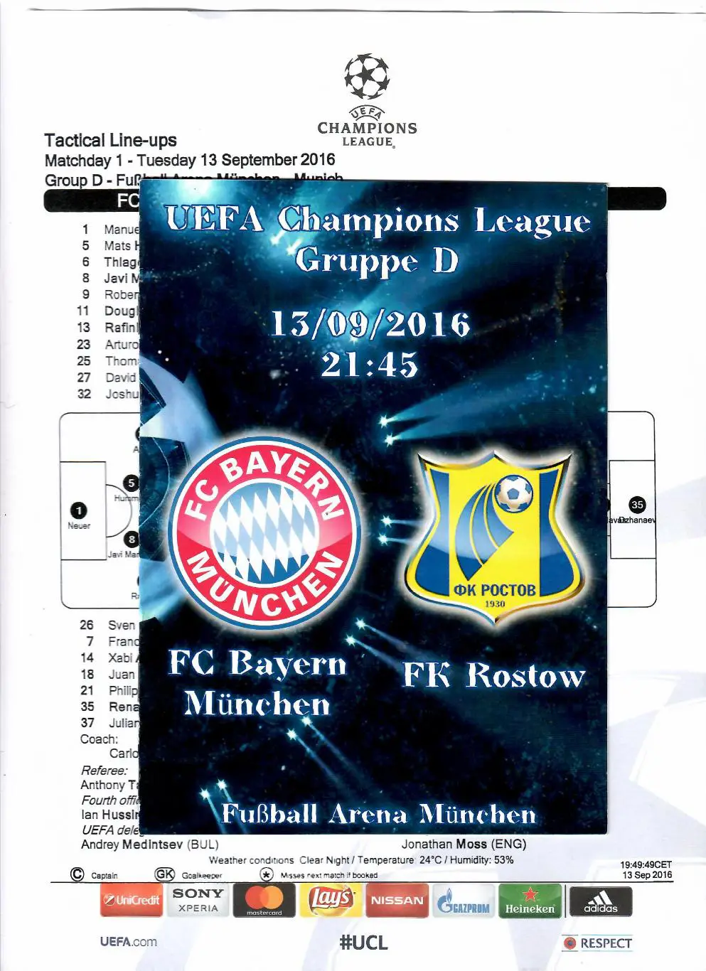 Бавария-Ростов 2016+тимшит