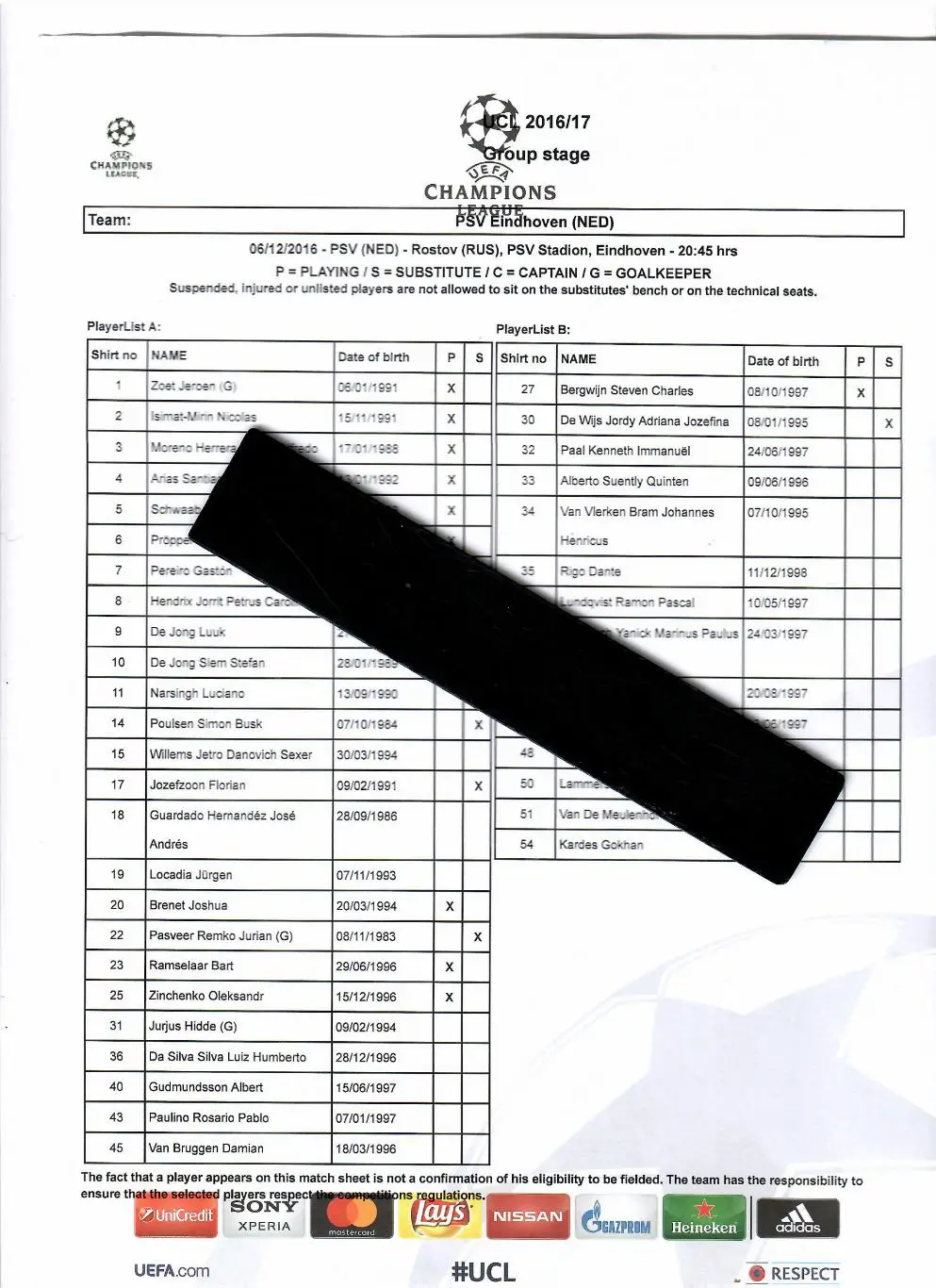 ПСВ Голландия - Ростов 2016 папка для прессы 2