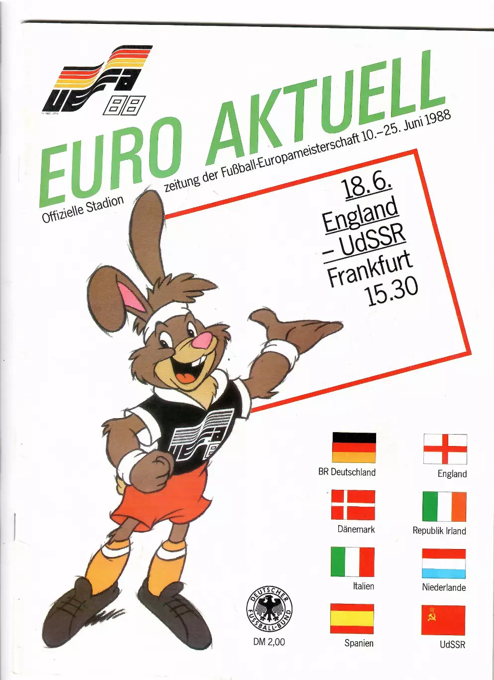 Чемпионат Европы 1988 Англия-СССР