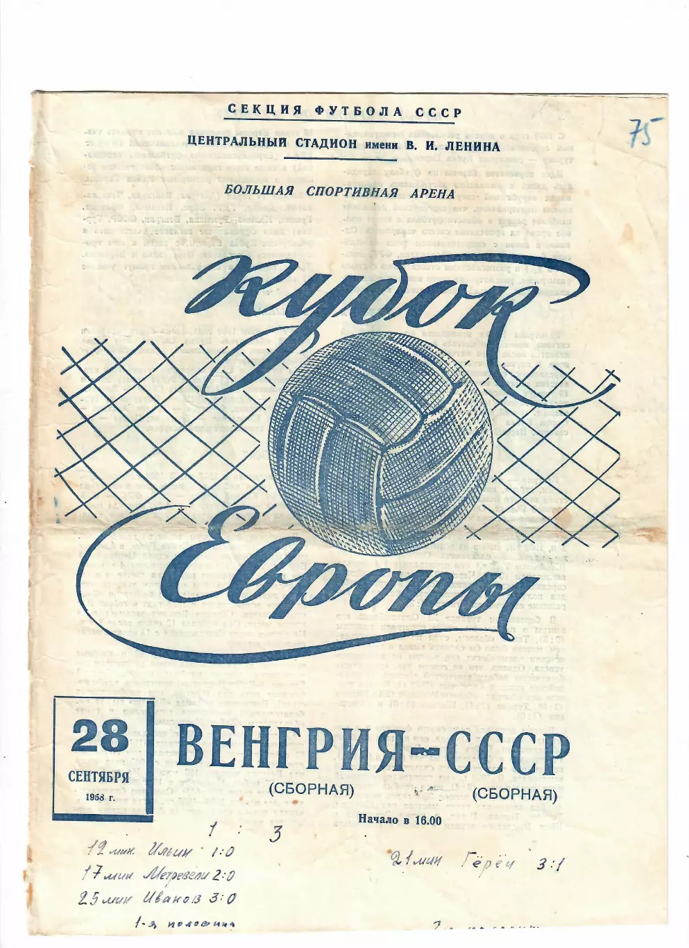 СССР-Венгрия 1958