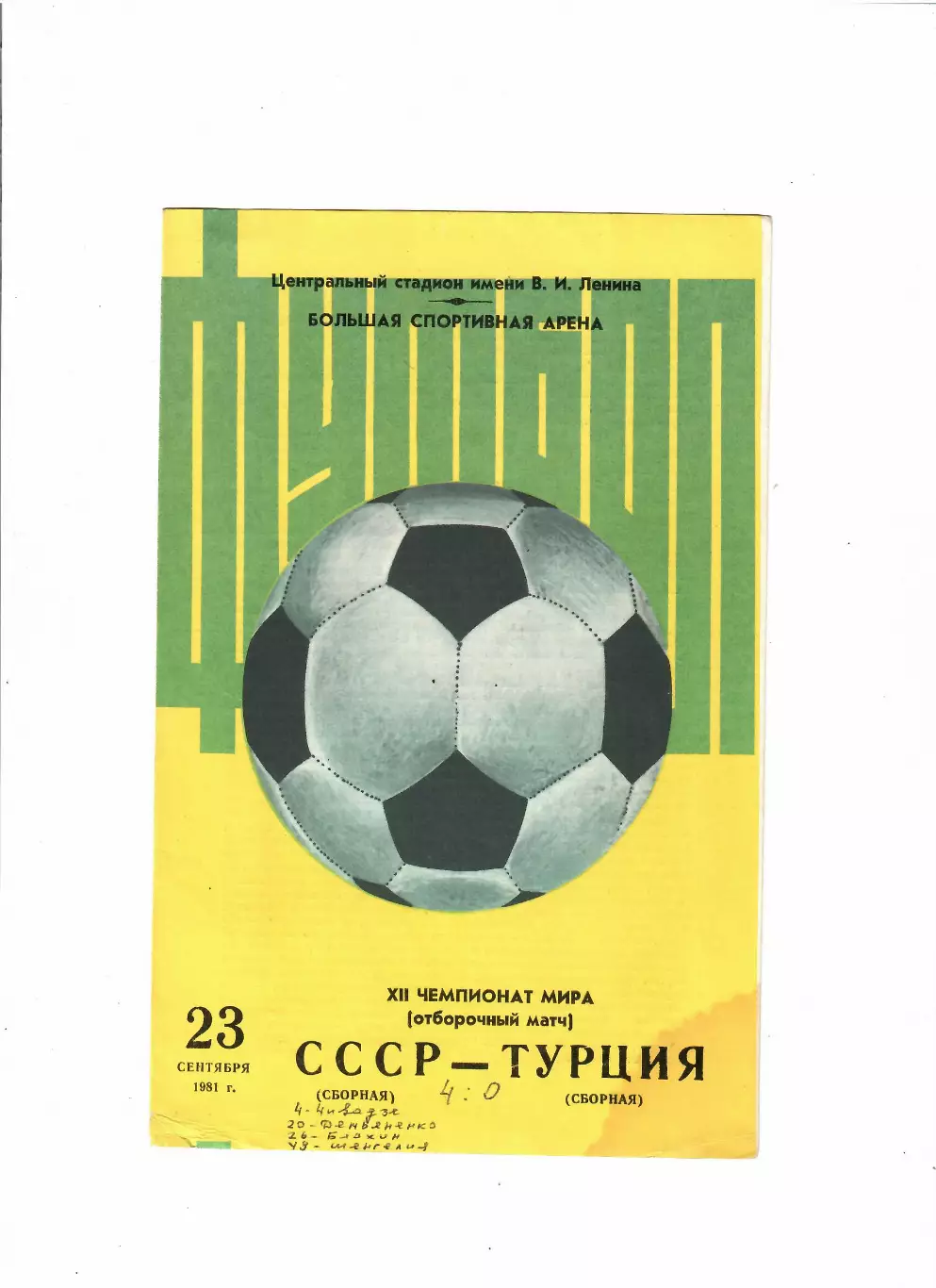 СССР-Турция 1981