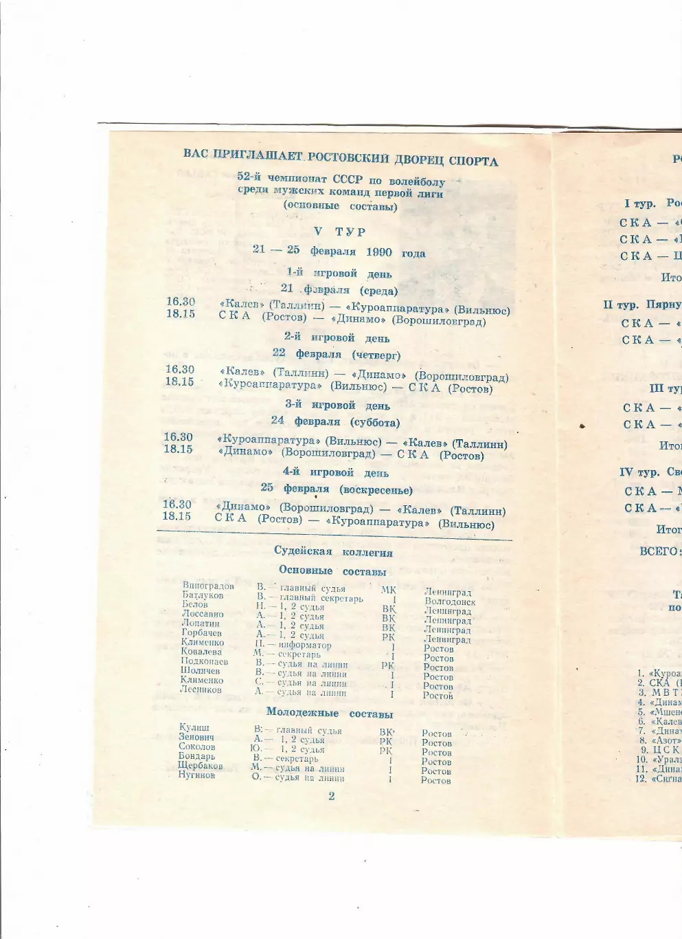Волейбол.Чемпионат СССР 1990 Ростов-на-Дону 1