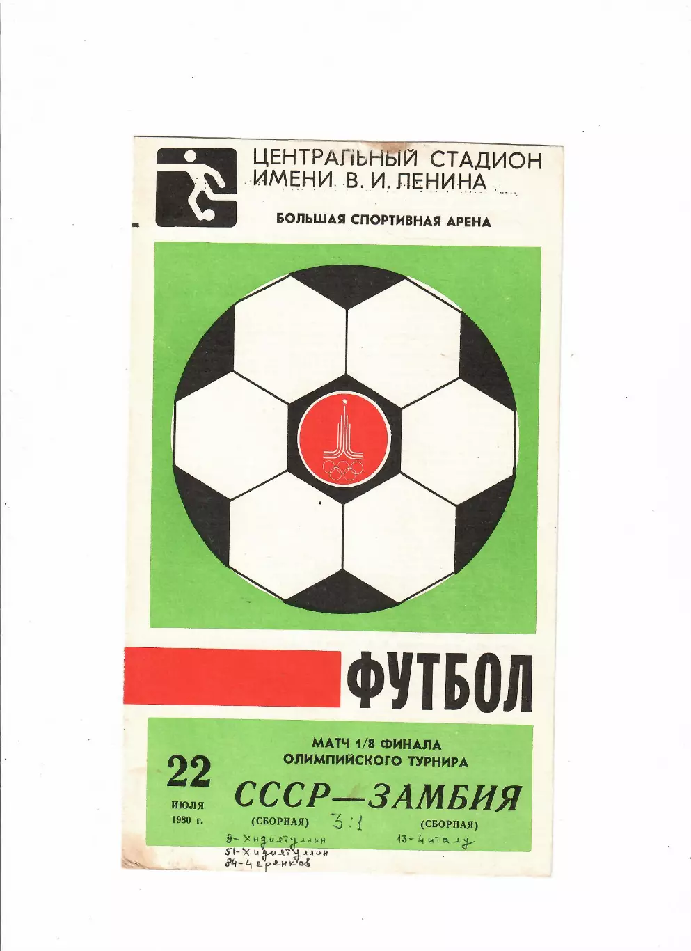 СССР-Замбия 1980