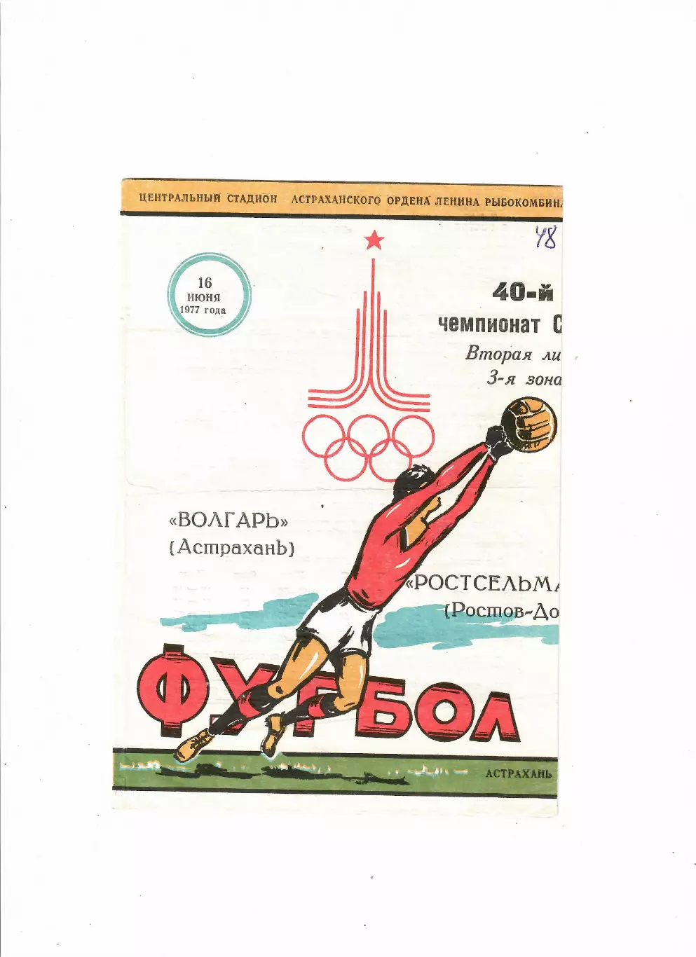 Волгарь Астрахань-Ростсельмаш 1977