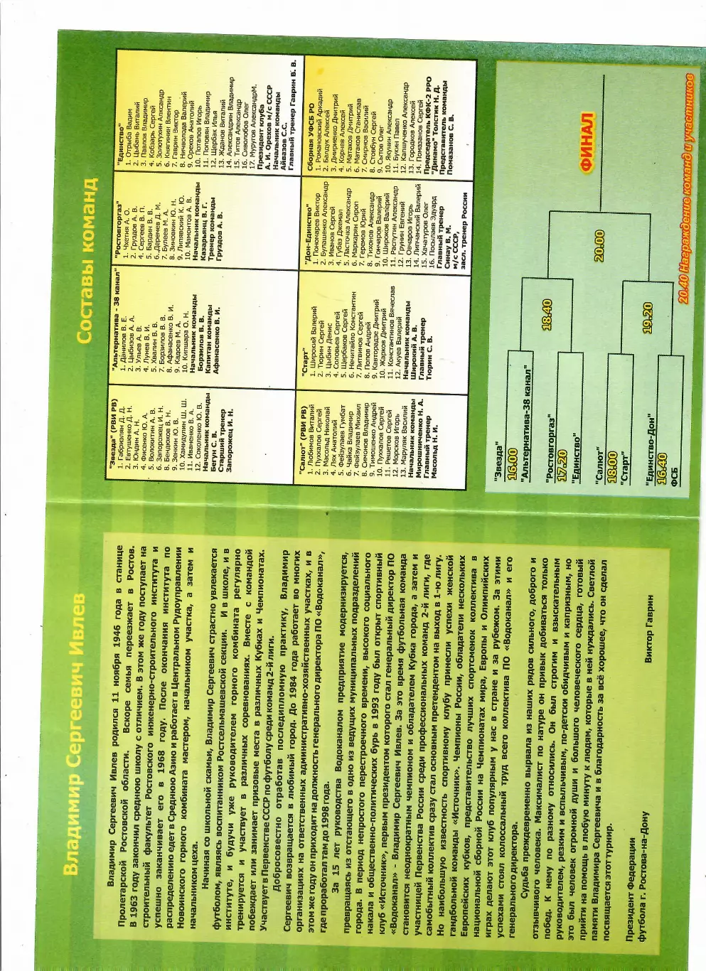 Турнир памяти Владимира Ивлева 2003 Ростов-на-Дону 1