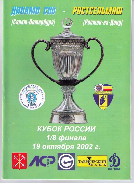 Динамо Санкт-Петербург - Ростсельмаш Ростов 2002. Кубок России