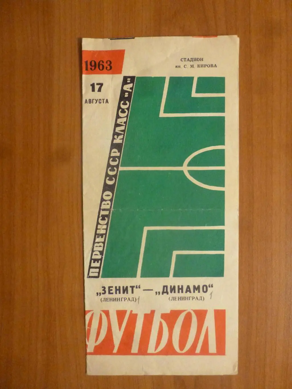 Зенит - Динамо (Ленинград) 17 августа 1963