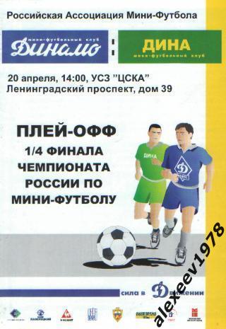 Мини-футбол: Динамо Москва - Дина Москва 20.04.2003