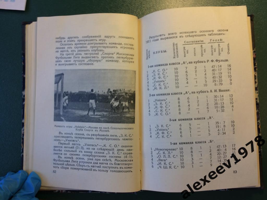 Ежегодник ВФС 1912 (Всероссийский футбольный союз ныне РФС), издание 1913 Москва 6