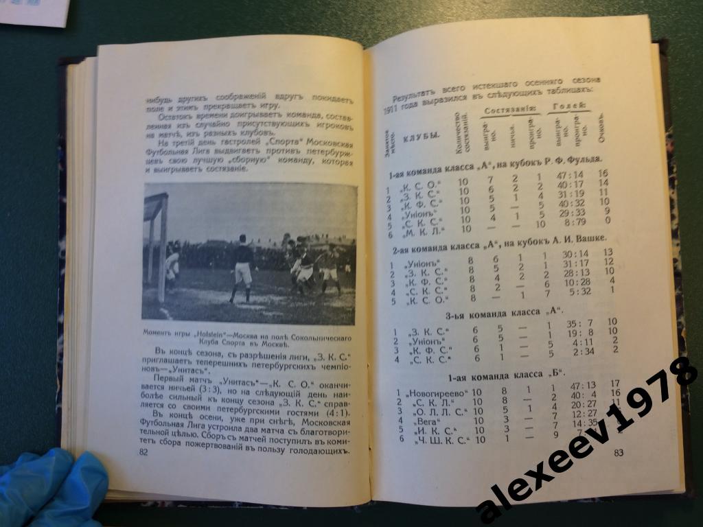 Ежегодник ВФС 1912 (Всероссийский футбольный союз ныне РФС), издание 1913 Москва 6