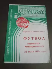 Спартакиада народов СССР Узбекская ССР - Азербайджанская ССР 22 июля 1983 Рязань