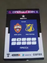 ЦСКА - ФК Ростов 18 мая 2024 женщины