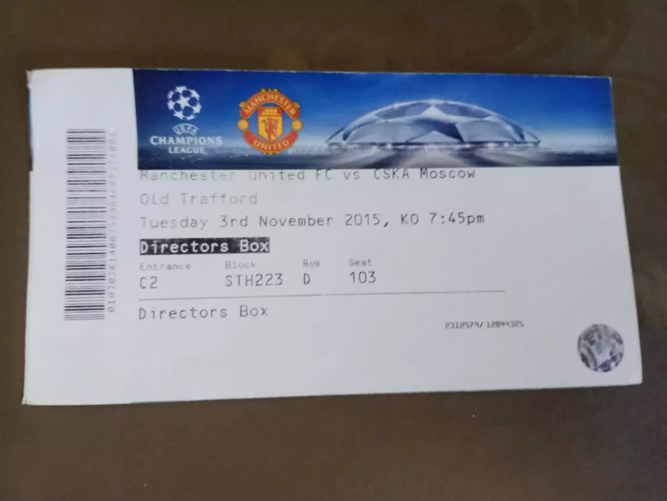 Манчестер Юнайтед- ЦСКА 3 ноября 2015