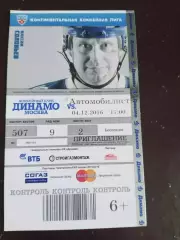 Динамо Москва - Автомобилист Екатеринбург 4 декабря 2016