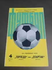 Торпедо Москва - Спартак Москва 4 августа 1982
