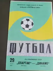 Спартак Москва - Динамо Москва 29 мая 1982
