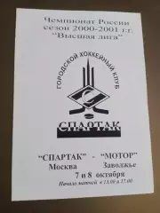 Спартак Москва - Мотор Заволжье 7-8 октября2000
