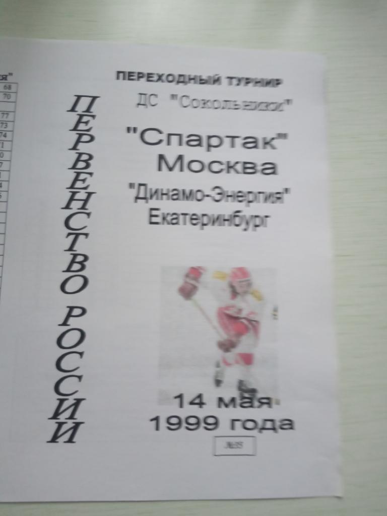Спартак Москва - Динамо-Энергия Екатеринбург 14 мая 1999