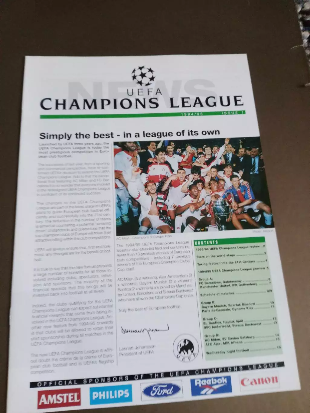 ПРЕСС-РЕЛИЗ Спартак Москва - Бавария Мюнхен 19 октября 1994 (внутри программка) 3