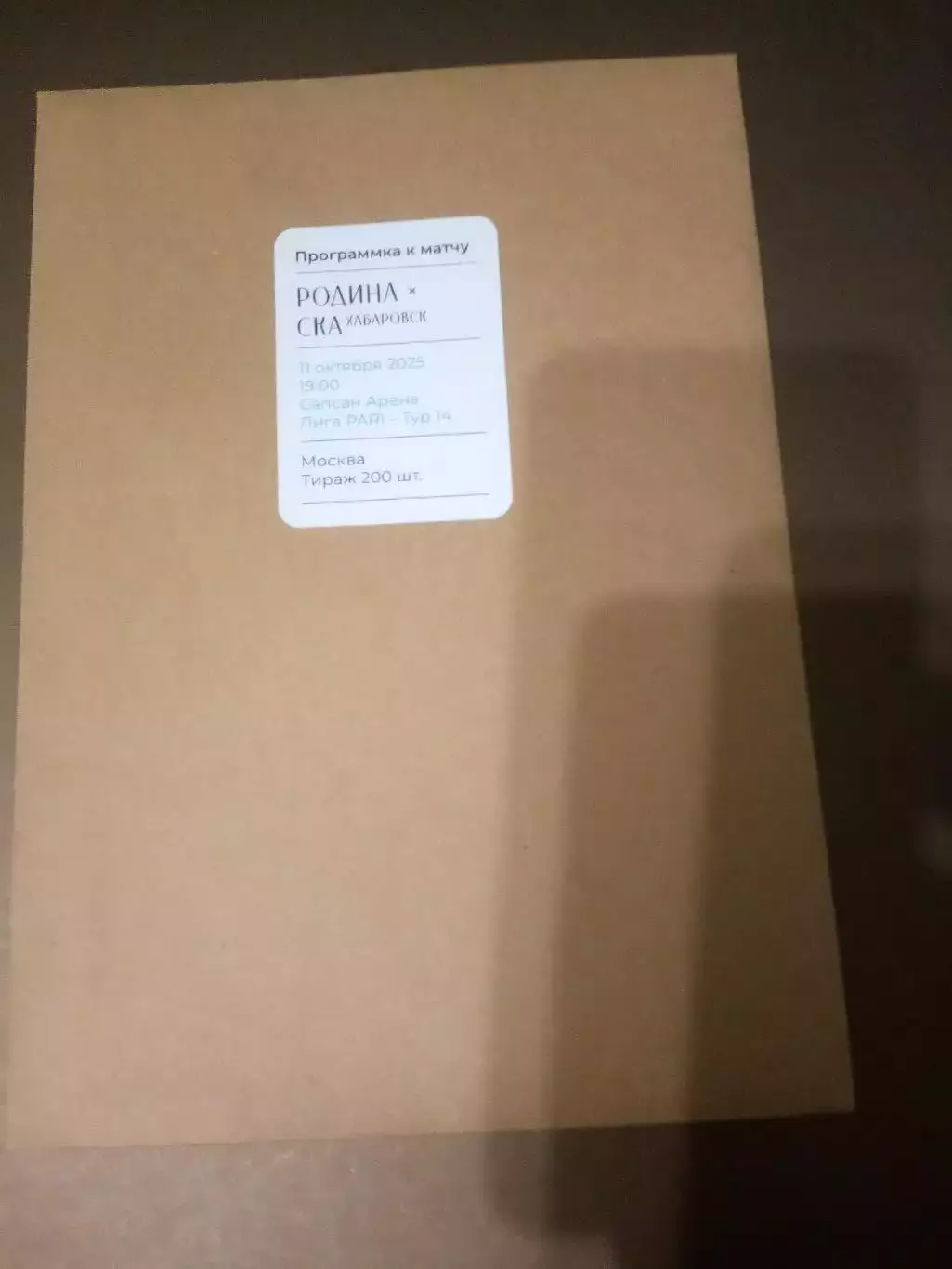 Родина Москва - СКА Хабаровск 11 октября 2025