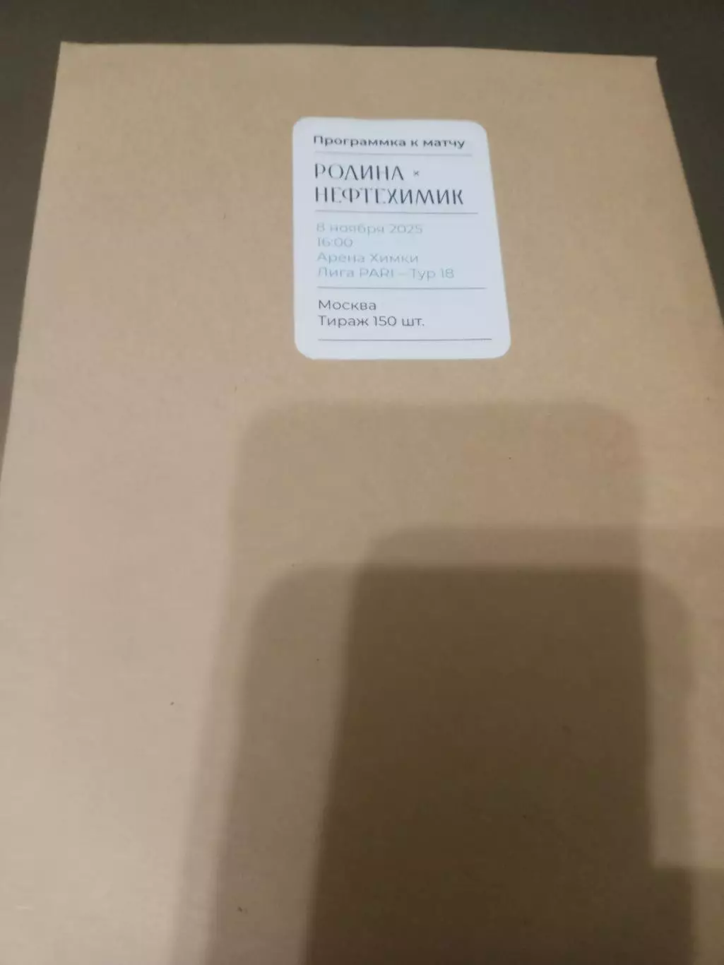 Родина Москва - Нефтехимик Нижнекамск 8 ноября 2025