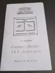 СКА Ленинград - Спартак Москва 4 декабря 1980