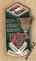 Знак матчевый Спартак Москва - Ливерпуль Англия / КОК 1992-93 / 1992