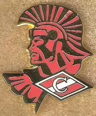 Знак Хоккей ХК Спартак Москва / Эмблема Гладиатор (размер 30х25 мм) / 2026