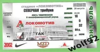 Локомотив Москва - ГАК Австрия ЛЧ 28.08.2002