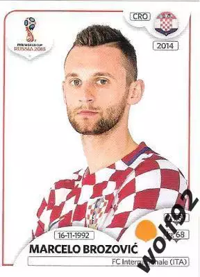 Наклейка №323 Marcelo Brozovic / Croatia / Panini / ЧМ 2018