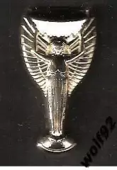 Знак Кубок Мира Золотая Богиня Нике (2) / Ретро / 2019 (размер 35х20 мм)