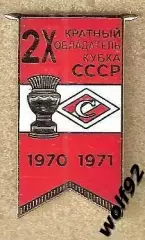 Знак Хоккей Спартак Москва 2-х кратный Обладатель Кубка СССР / 2016-17