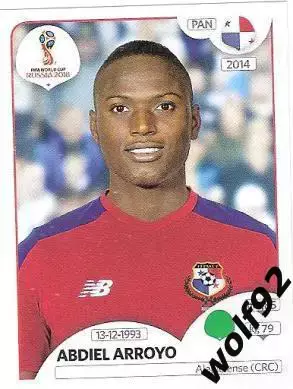 Наклейка №551 Abdiel Arroyo / Panama / Panini / ЧМ 2018