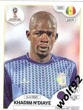 Наклейка №614 Khadim N'Diaye / Senegal / Panini / ЧМ 2018