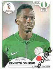 Наклейка №339 Kenneth Omeruo / Nigeria / Panini / ЧМ 2018