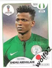 Наклейка №336 Shehu Abdullahi / Nigeria / Panini / ЧМ 2018