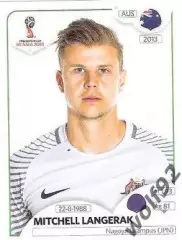 Наклейка №215 Mitchell Langerak / Australia / Panini / ЧМ 2018