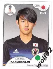 Наклейка №667 Takashi Usami / Japan / Panini / ЧМ 2018