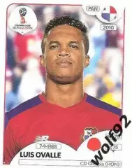 Наклейка №541 Luis Ovalle / Panama / Panini / ЧМ 2018