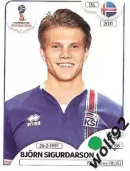 Наклейка №311 Bjorn Sigurdarson / Iceland / Panini / ЧМ 2018