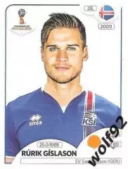 Наклейка №306 Rurik Gislason / Iceland / Panini / ЧМ 2018